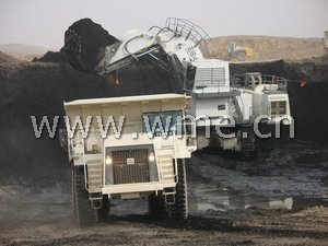 Terex dump truck TR100A in worksite