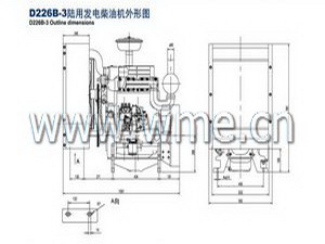 DEUTZ engine D226B-3 outline dimensions