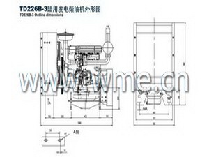 DEUTZ engine TD226B-3 outline dimensions