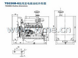 DEUTZ engine TD226B-6 outline dimensions