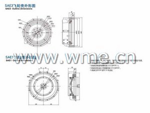 DEUTZ engine flywheel outline dimensions