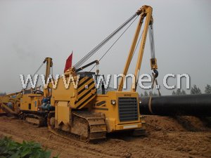 Pipelayer work site