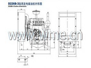 Deutz engine D226B-3 outline dimensions