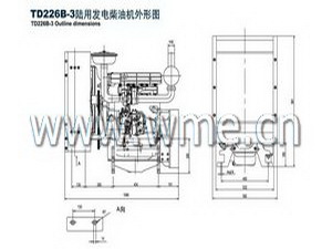 Deutz engine TD226B-3 outline dimensions