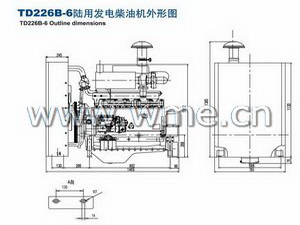 Deutz engine TD226B-6 outline dimensions