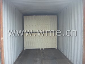 Reaper-binder container shipment